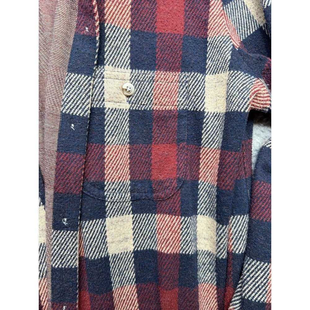 Faherty Legend button down sweater in plaid sz medium - Picture 6 of 9